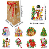 Maxbell 8 Pieces Christmas Gift Bags Reusable Christmas Sacks Festival Goodie Bag Style A