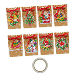 Maxbell 8 Pieces Christmas Gift Bags Reusable Christmas Sacks Festival Goodie Bag Style B
