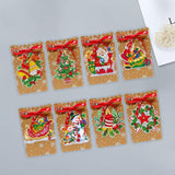 Maxbell 8 Pieces Christmas Gift Bags Reusable Christmas Sacks Festival Goodie Bag Style B