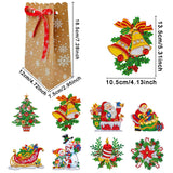 Maxbell 8 Pieces Christmas Gift Bags Reusable Christmas Sacks Festival Goodie Bag Style B