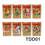 Maxbell 8 Pieces Christmas Gift Bags Reusable Christmas Sacks Festival Goodie Bag Style B