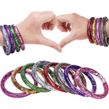 Maxbell Glitter Bracelet Making Handmade Girls Bracelet Making Set for Birthday Gift