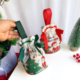 Christmas Gift Bag Stocking Stuffer Portable Cute Xmas Decor Christmas Decor Green