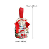 Christmas Gift Bag Stocking Stuffer Portable Cute Xmas Decor Christmas Decor Red