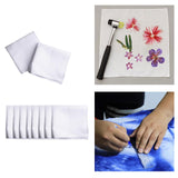 10 Pieces Cotton Hanky for Men Suit Solid White Handkerchiefs for DIY Crafts 20cmx20cm