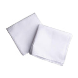 10 Pieces Cotton Hanky for Men Suit Solid White Handkerchiefs for DIY Crafts 35cmx35cm