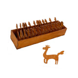 Wooden Animal Bobbin Set Wood Lightweight Embroidery Thread Storage