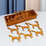 Wooden Animal Bobbin Set Wood Lightweight Embroidery Thread Storage