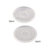 Coaster Silicone Mould Lightweight Reusable Round Tray Gypsum Model for Desk Style A