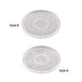 Coaster Silicone Mould Lightweight Reusable Round Tray Gypsum Model for Desk Style A