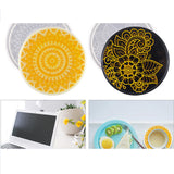 Coaster Silicone Mould Lightweight Reusable Round Tray Gypsum Model for Desk Style A