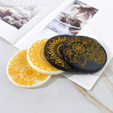 Coaster Silicone Mould Lightweight Reusable Round Tray Gypsum Model for Desk Style A