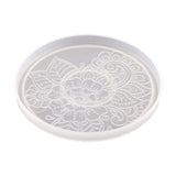 Coaster Silicone Mould Lightweight Reusable Round Tray Gypsum Model for Desk Style A