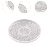 Coaster Silicone Mould Lightweight Reusable Round Tray Gypsum Model for Desk Style A