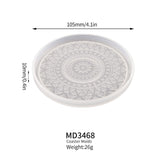 Coaster Silicone Mould Lightweight Reusable Round Tray Gypsum Model for Desk Style B