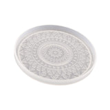 Coaster Silicone Mould Lightweight Reusable Round Tray Gypsum Model for Desk Style B