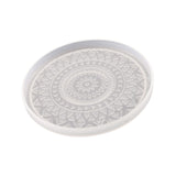 Coaster Silicone Mould Lightweight Reusable Round Tray Gypsum Model for Desk Style B