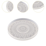 Coaster Silicone Mould Lightweight Reusable Round Tray Gypsum Model for Desk Style B