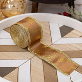 Christmas Ribbon DIY Gift Wrapping Ribbon for Bouquet Garland Craft Projects Gold