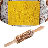 Maxbell Embossed Rolling Pin for Party Favors Thanksgiving Father and Mother's Gifts Style A