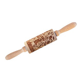 Maxbell Embossed Rolling Pin for Party Favors Thanksgiving Father and Mother's Gifts Style A