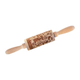 Maxbell Embossed Rolling Pin for Party Favors Thanksgiving Father and Mother's Gifts Style A