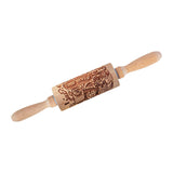 Maxbell Embossed Rolling Pin for Party Favors Thanksgiving Father and Mother's Gifts Style B