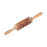 Maxbell Embossed Rolling Pin for Party Favors Thanksgiving Father and Mother's Gifts Style B