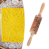 Maxbell Embossed Rolling Pin for Party Favors Thanksgiving Father and Mother's Gifts Style B
