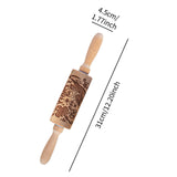 Maxbell Embossed Rolling Pin for Party Favors Thanksgiving Father and Mother's Gifts Style C