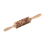 Maxbell Embossed Rolling Pin for Party Favors Thanksgiving Father and Mother's Gifts Style C