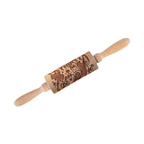 Maxbell Embossed Rolling Pin for Party Favors Thanksgiving Father and Mother's Gifts Style C