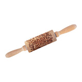 Maxbell Embossed Rolling Pin for Party Favors Thanksgiving Father and Mother's Gifts Style D