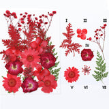 Dried Pressed Flowers Mixed Decorative for Nail Art Candle Soap Making Epoxy Red