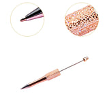 Beadable Pen Children Gift Office Lightweight Stationary Supplies Beaded Pen Shiny Champagne