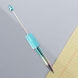 Beadable Pen Children Gift Office Lightweight Stationary Supplies Beaded Pen Shiny Blue