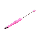 Beadable Pen Children Gift Office Lightweight Stationary Supplies Beaded Pen Simple Rose Red