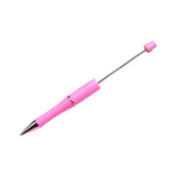 Beadable Pen Children Gift Office Lightweight Stationary Supplies Beaded Pen Simple Rose Red