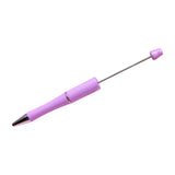 Beadable Pen Children Gift Office Lightweight Stationary Supplies Beaded Pen Simple Purple