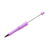 Beadable Pen Children Gift Office Lightweight Stationary Supplies Beaded Pen Simple Purple