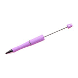 Beadable Pen Children Gift Office Lightweight Stationary Supplies Beaded Pen Simple Purple