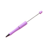 Beadable Pen Children Gift Office Lightweight Stationary Supplies Beaded Pen Simple Purple