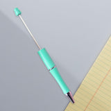 Beadable Pen Children Gift Office Lightweight Stationary Supplies Beaded Pen Simple Green