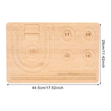 Maxbell Jewelry Beading Board DIY Holder Wood for Necklaces Bracelets Beading Crafts Style A