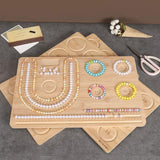 Maxbell Jewelry Beading Board DIY Holder Wood for Necklaces Bracelets Beading Crafts Style A