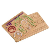 Maxbell Jewelry Beading Board DIY Holder Wood for Necklaces Bracelets Beading Crafts Style B