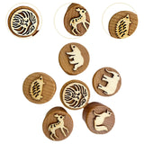 6 Pieces Wooden Stamps for Kids DIY Craft Decorations Children Animal Stamps