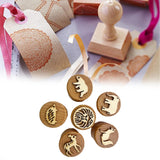 6 Pieces Wooden Stamps for Kids DIY Craft Decorations Children Animal Stamps