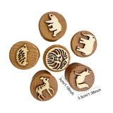 6 Pieces Wooden Stamps for Kids DIY Craft Decorations Children Animal Stamps