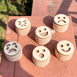 6Pcs Wooden Stamps DIY Craft for Art Montessori Engraved Toys Education Toys